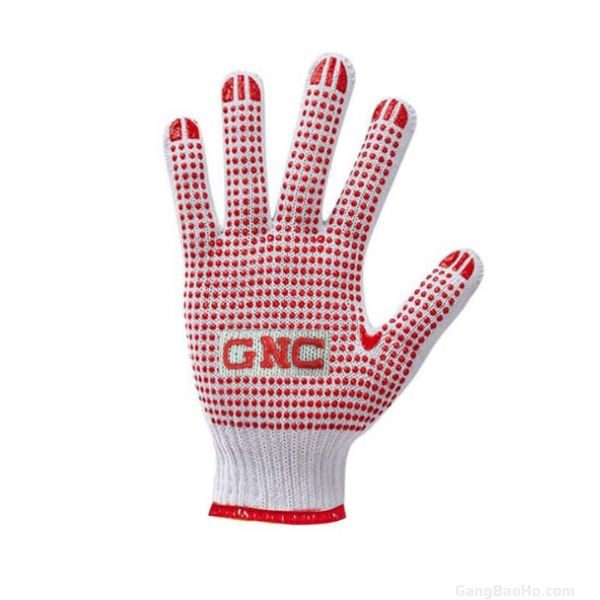 Găng Tay Len Phủ Hạt Nhựa GNC Màu Đỏ Bảo Hộ Lao Động NGDK00016 1 Găng Tay Len Phủ Hạt Nhựa GNC Màu Đỏ