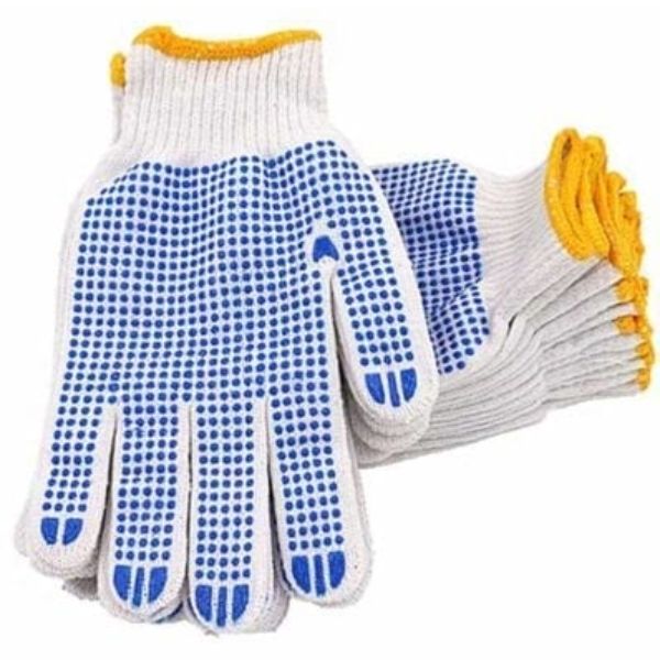 Găng Tay Sợi Phủ Hạt Nhựa Dùng Nhiều Lần 