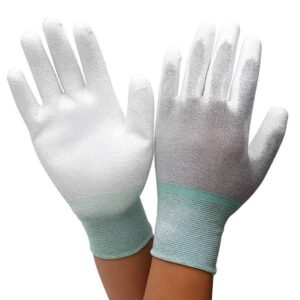 Găng Tay Chống Tĩnh Điện Chất Lượng Cao Cấp Giúp Bảo Vệ Linh Kiện Điện Tử Và Ngăn Ngừa Phóng Điện Tĩnh An Toàn Cho Thợ Lắp Ráp Trong Môi Trường Phòng Sạch.